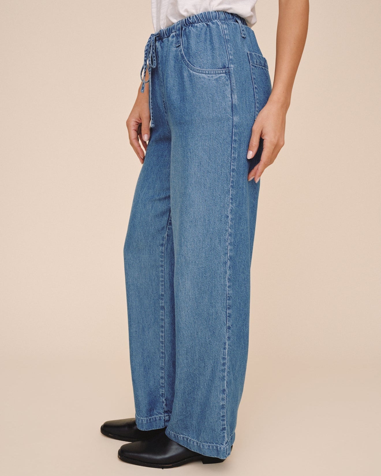 Bella Dahl Drawstring Jean - Indigo Mist Wash
