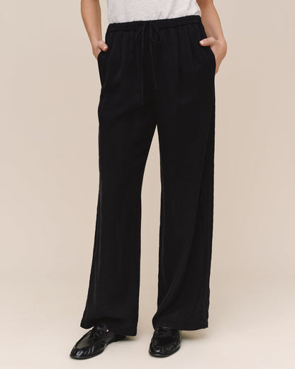 Bella Dahl Side Seam Trim Pant - Black