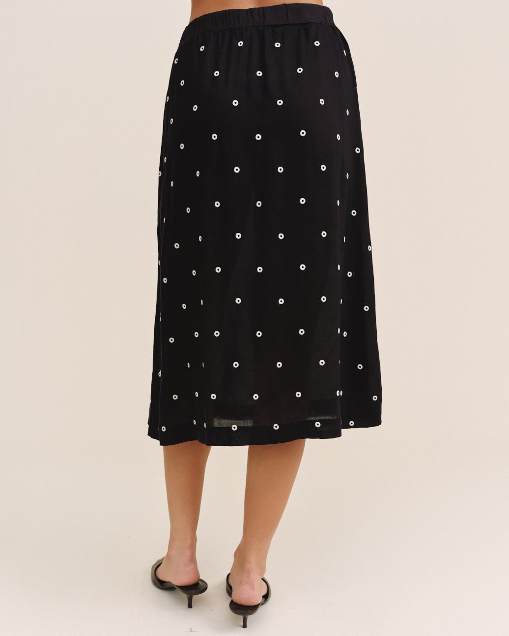 Bella Dahl Side Button Skirt - Cabana Dot