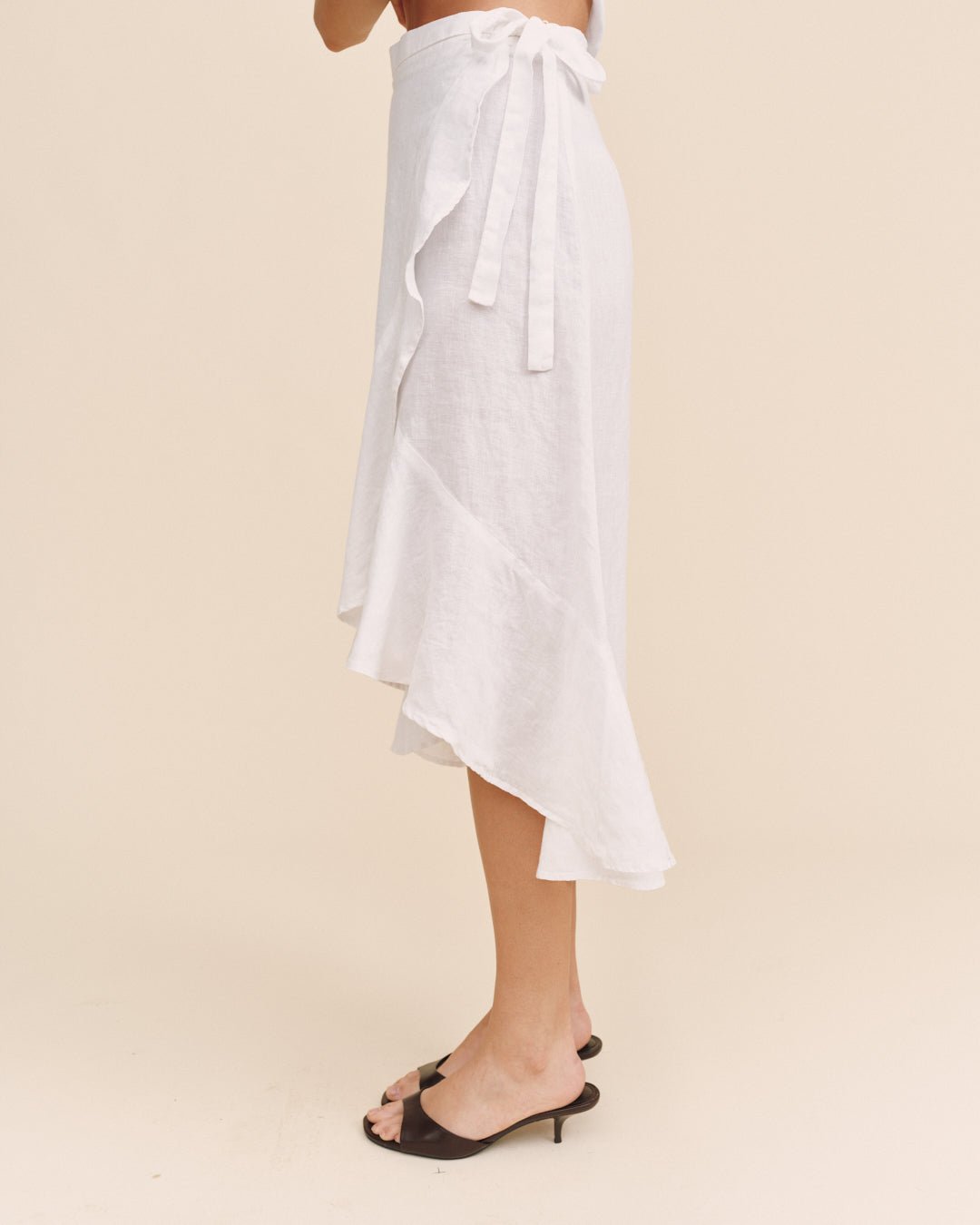 Bella Dahl Ruffle Wrap Skirt - White