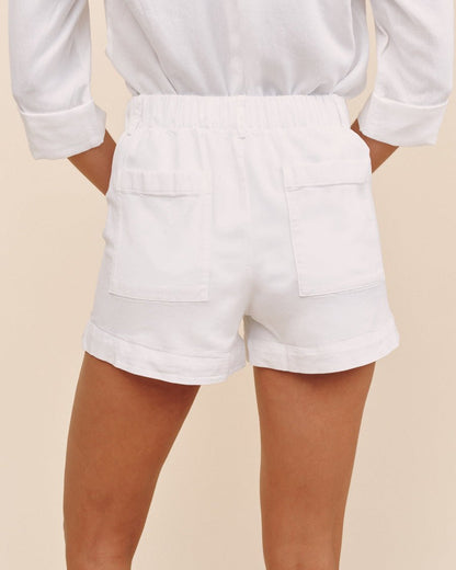 Bella Dahl Side Slit Tennis Short - White