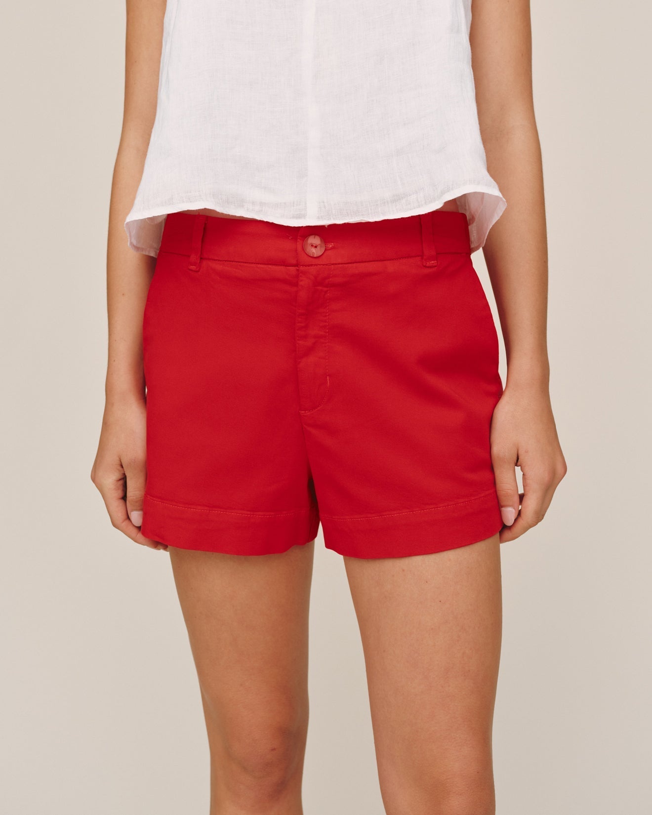 Bella Dahl Side Slit Tennis Short - Scarlet Sand