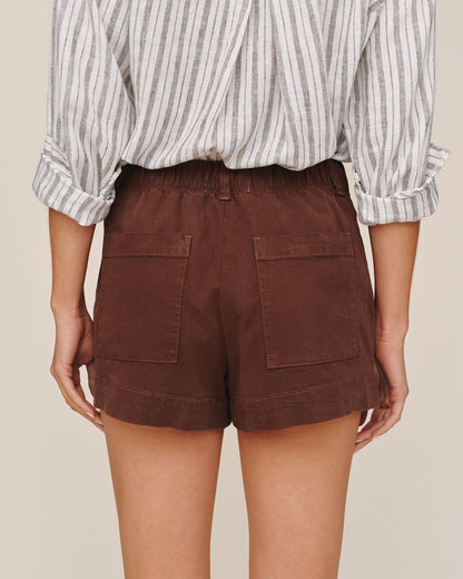 Bella Dahl Side Slit Tennis Short - Sienna Brown