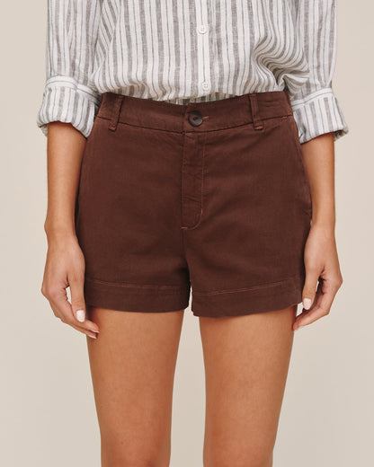 Bella Dahl Side Slit Tennis Short - Sienna Brown