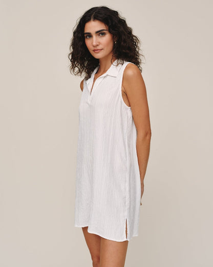 Bella Dahl Sleeveless Pullover Mini Dress - White