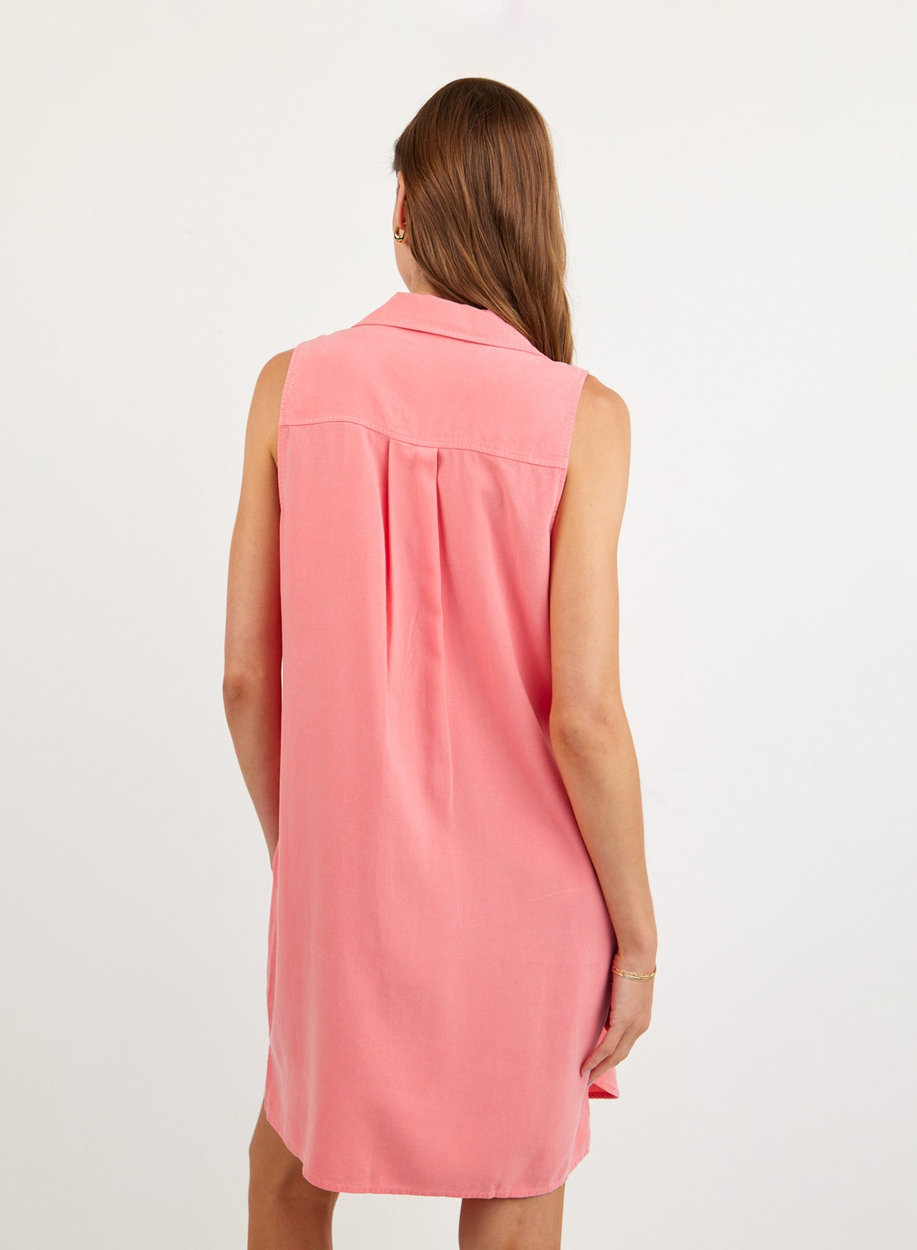 Bella Dahl Sleeveless A Line Dress - Wild Coral