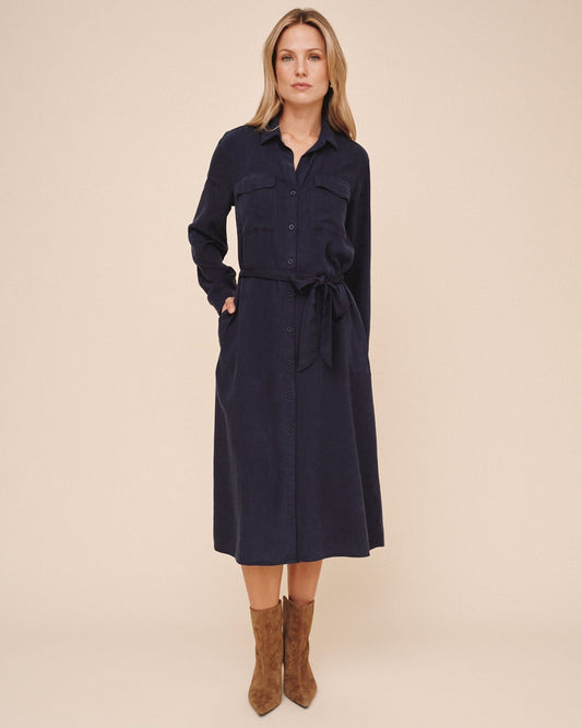 Bella Dahl Patch Pocket Maxi Shirt Dress - Endless Sea