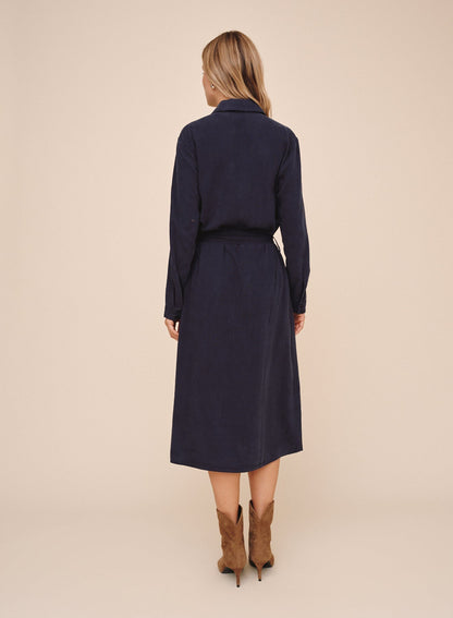 Bella Dahl Patch Pocket Maxi Shirt Dress - Endless Sea