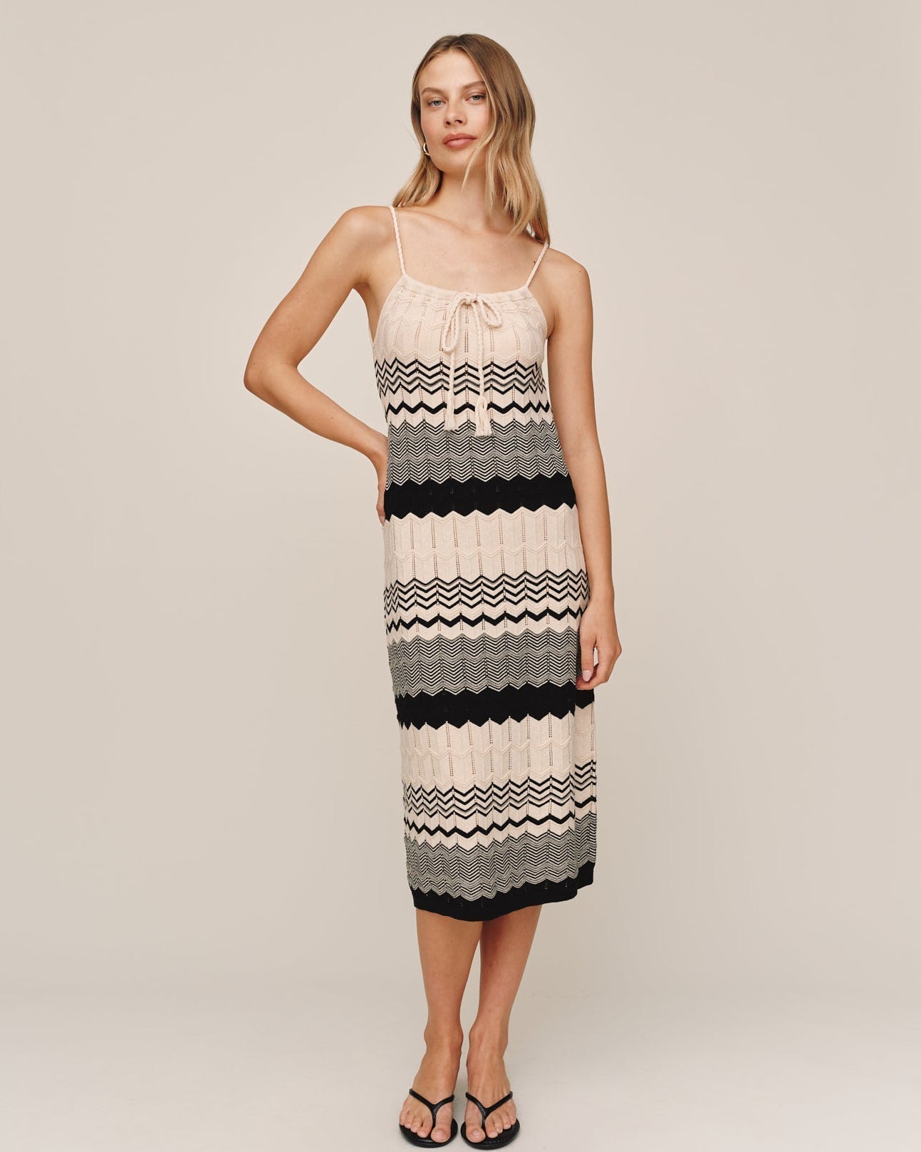 Bella Dahl Midi Knit Dress - Summer Chevron