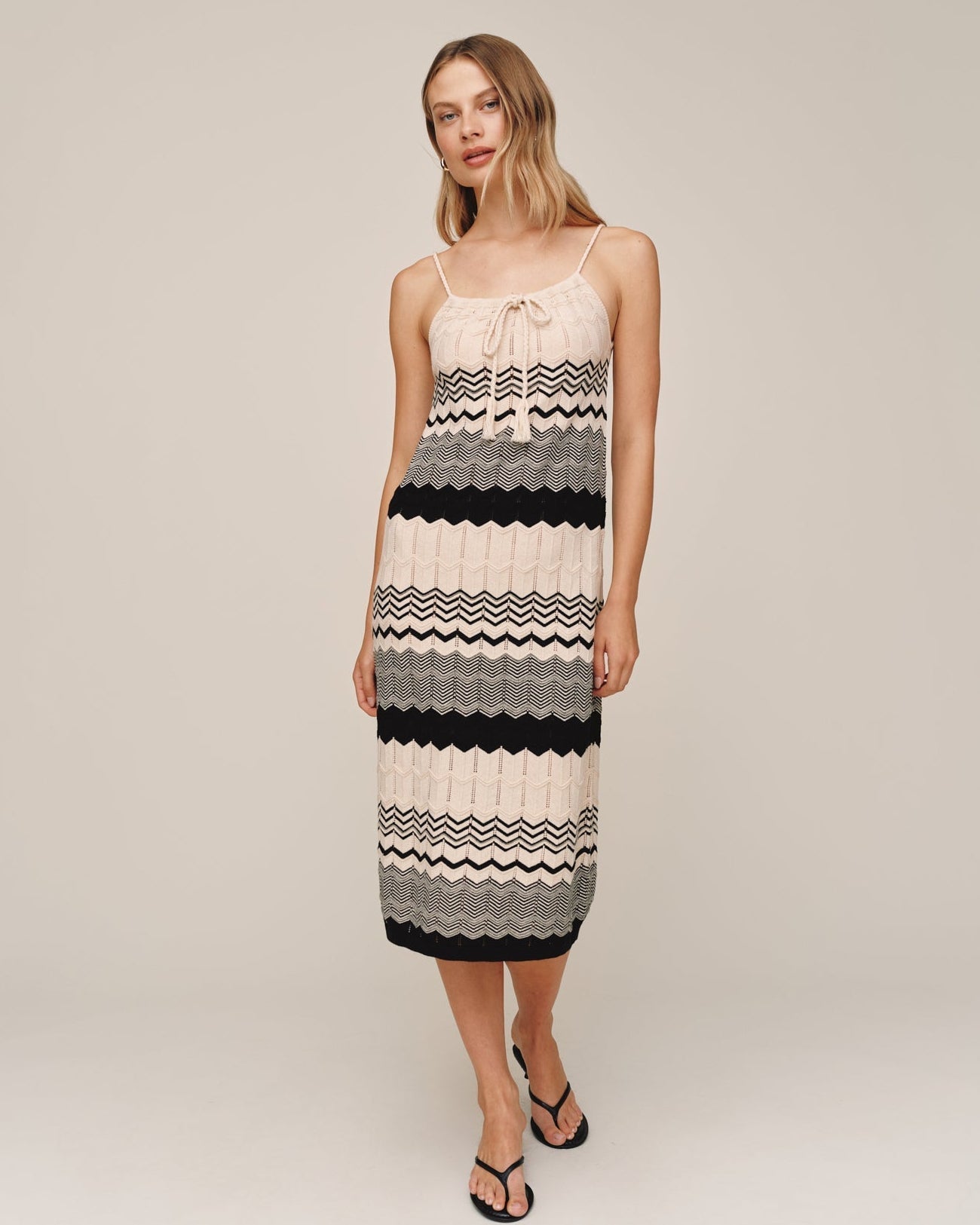 Bella Dahl Midi Knit Dress - Summer Chevron