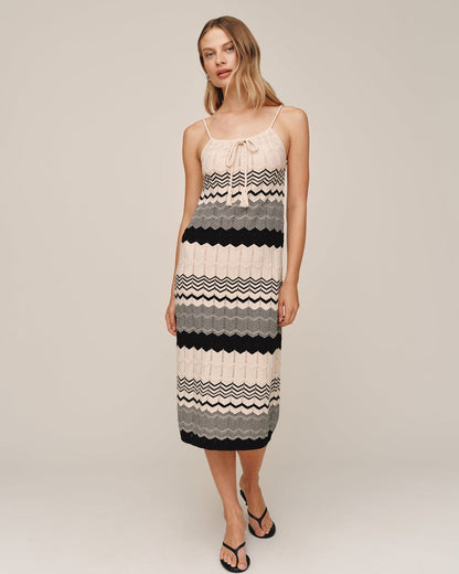 Bella Dahl Midi Knit Dress - Summer Chevron