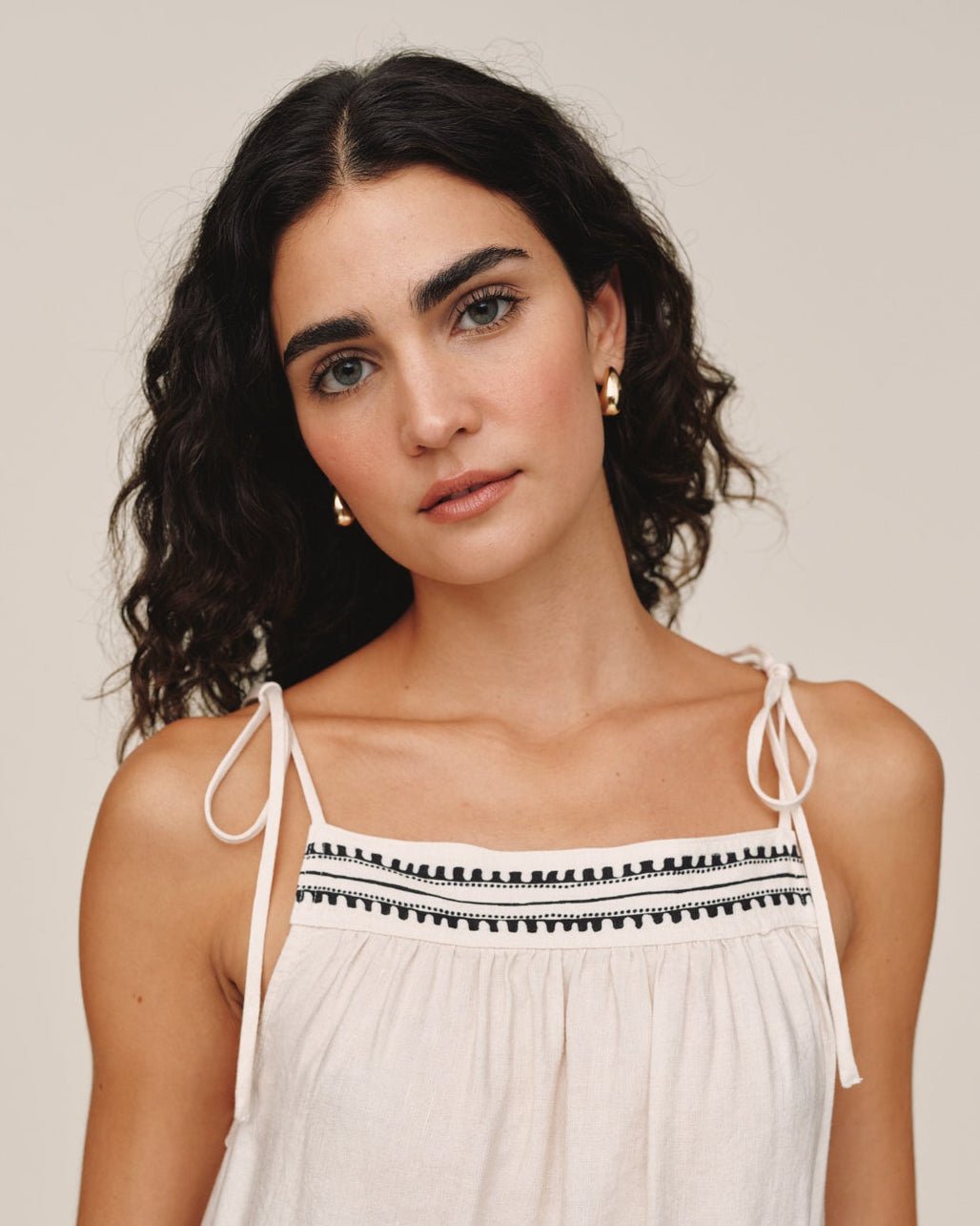 Bella Dahl Tie Strap Maxi Dress - Botanic Border Print
