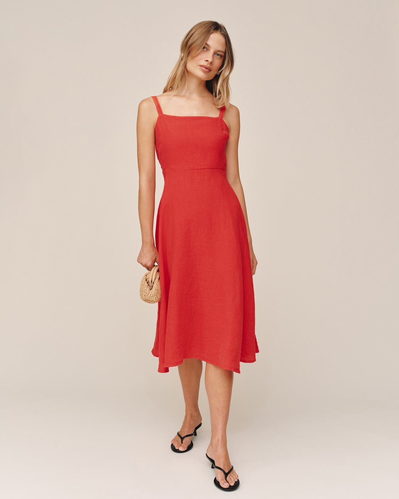 Bella Dahl Apron Midi Dress - Scarlet Sand