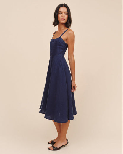 Bella Dahl Apron Midi Dress - Nautical Night