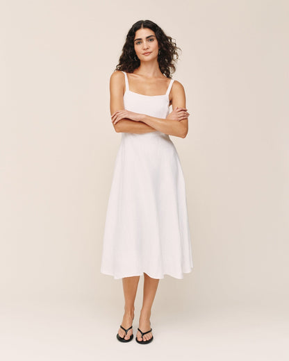 Bella Dahl Apron Midi Dress - White