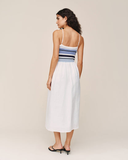Bella Dahl Crochet Mixed Dress - Ocean Blue