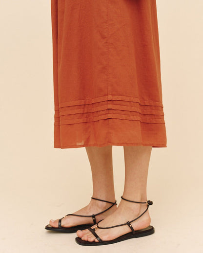 Bella Dahl Halter Neck Mixed Dress - Red Sand