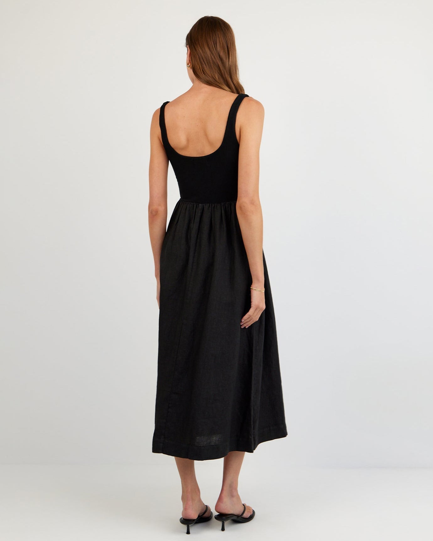 Bella Dahl Sleeveless Knit Combo Dress - Black - Bella Dahl