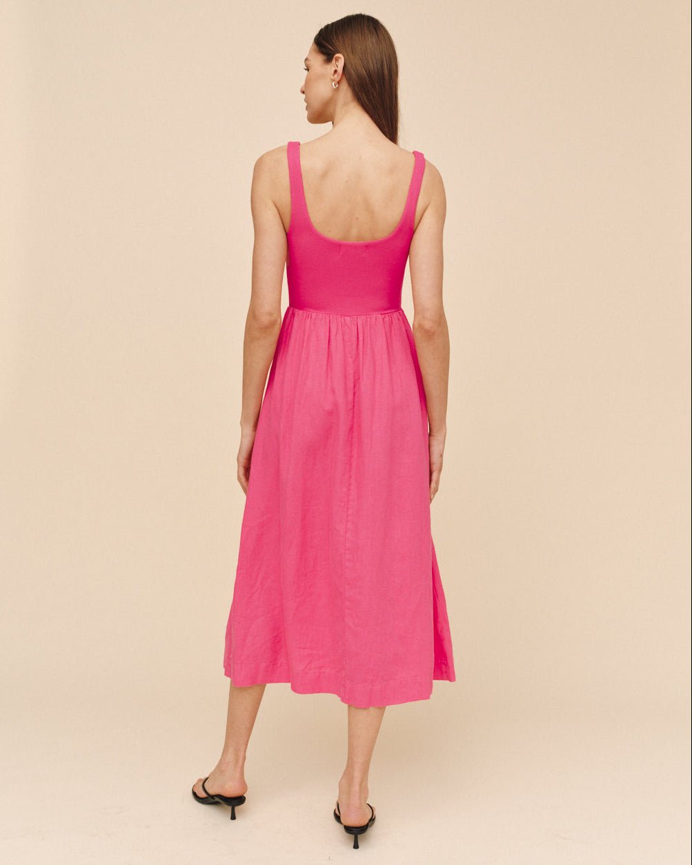 Bella Dahl Sleeveless Knit Combo Dress - Spiced Hibiscus