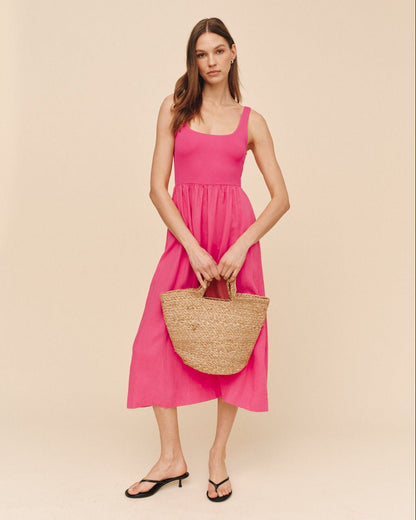 Bella Dahl Sleeveless Knit Combo Dress - Spiced Hibiscus