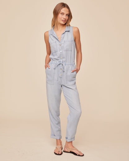 Bella Dahl Pocket Jumpsuit - Light Sunspray Wash