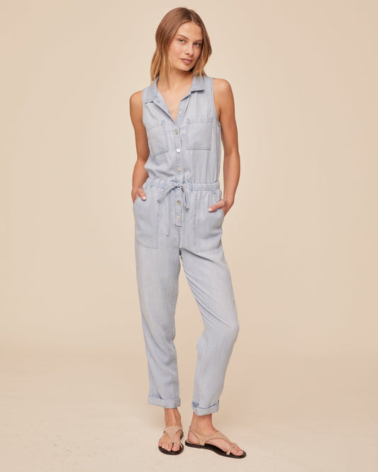 Bella Dahl Pocket Jumpsuit - Light Sunspray Wash