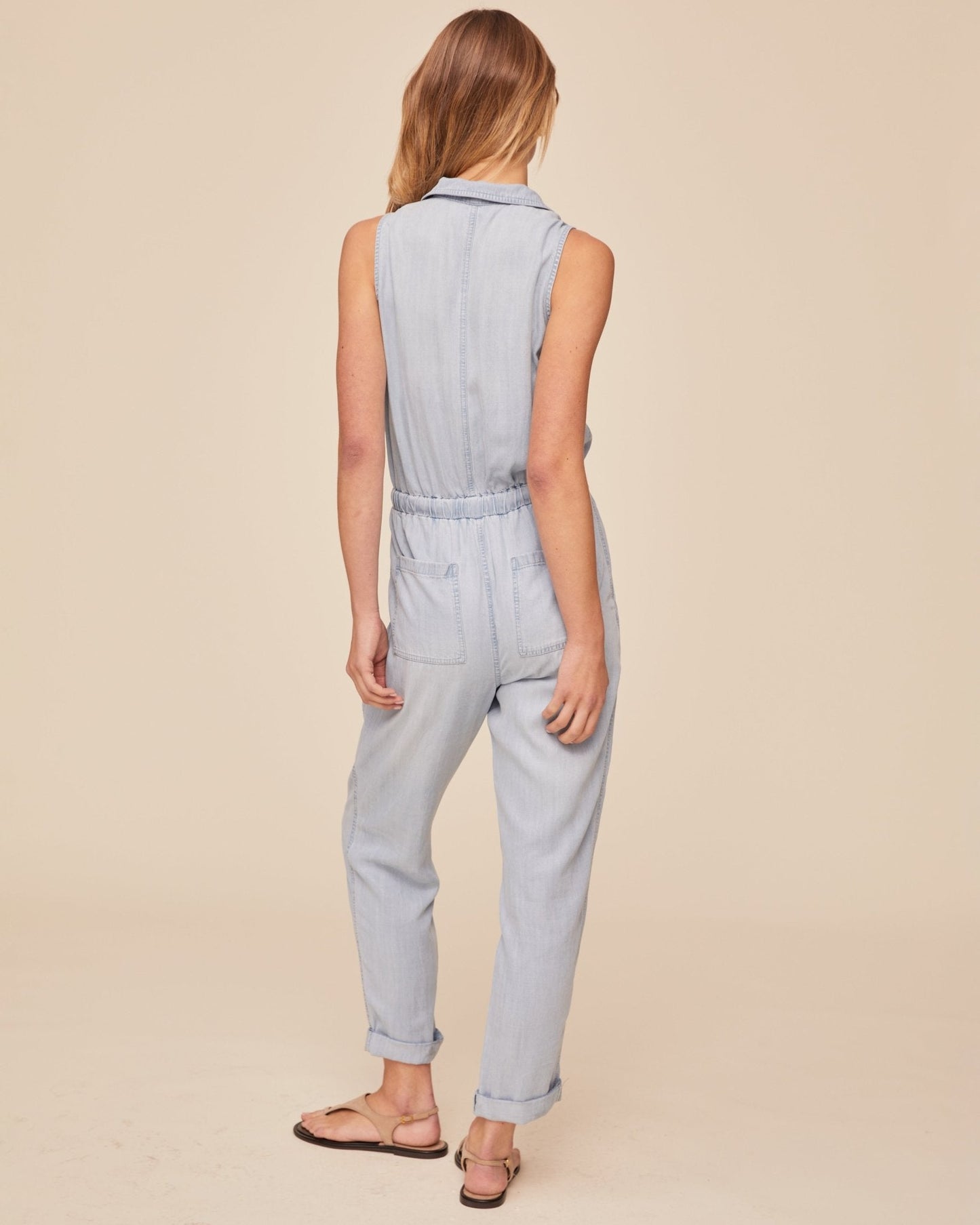 Bella Dahl Pocket Jumpsuit - Light Sunspray Wash