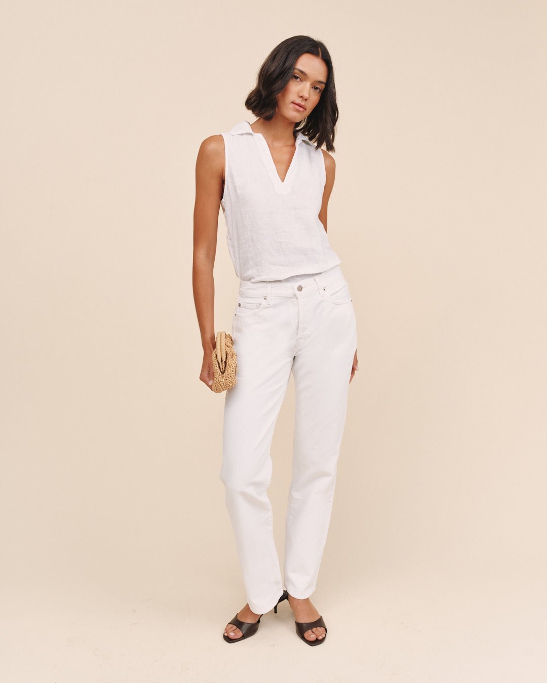 Bella Dahl LK Blue Mayfield Straight - Marshmallow