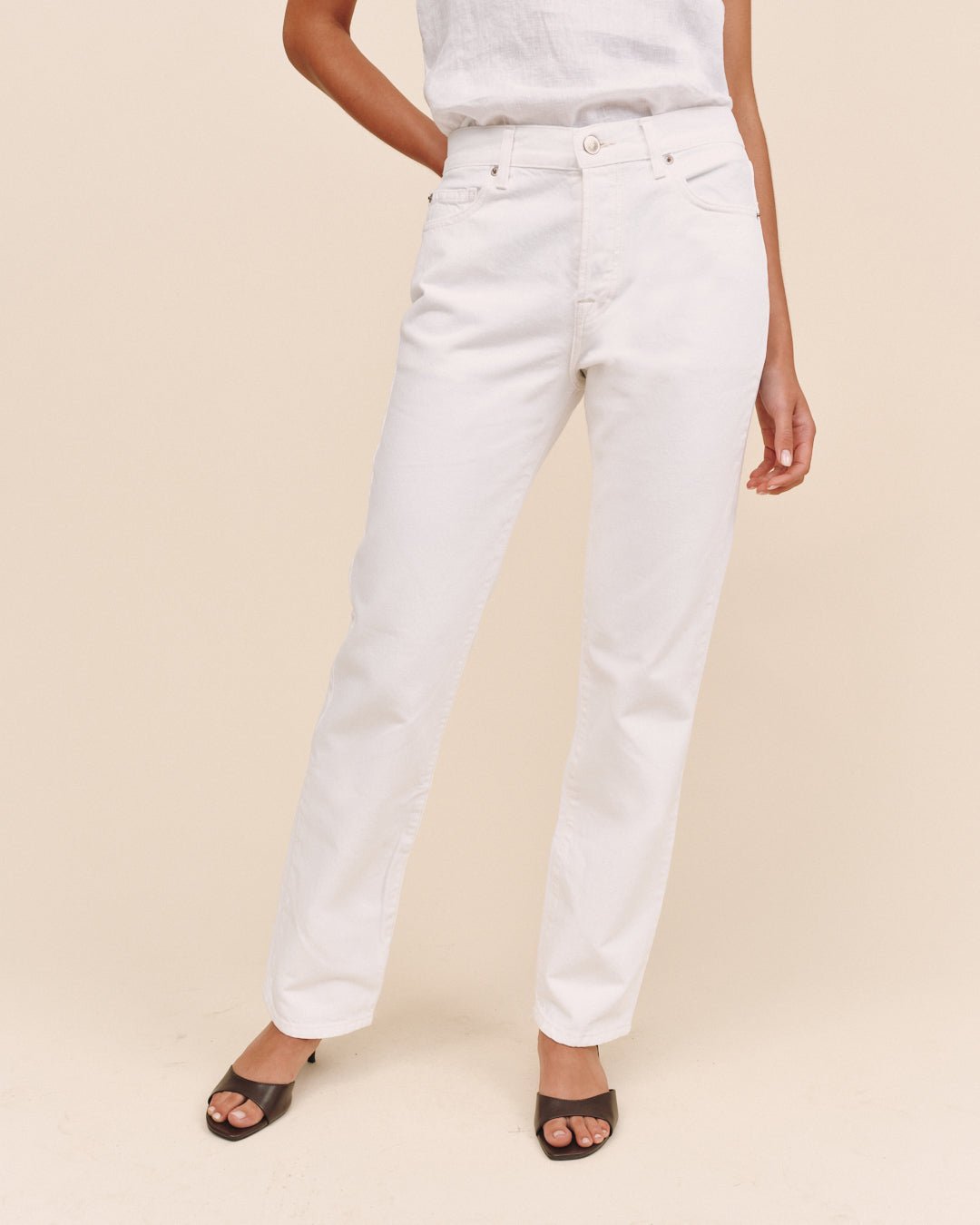 Bella Dahl LK Blue Mayfield Straight - Marshmallow