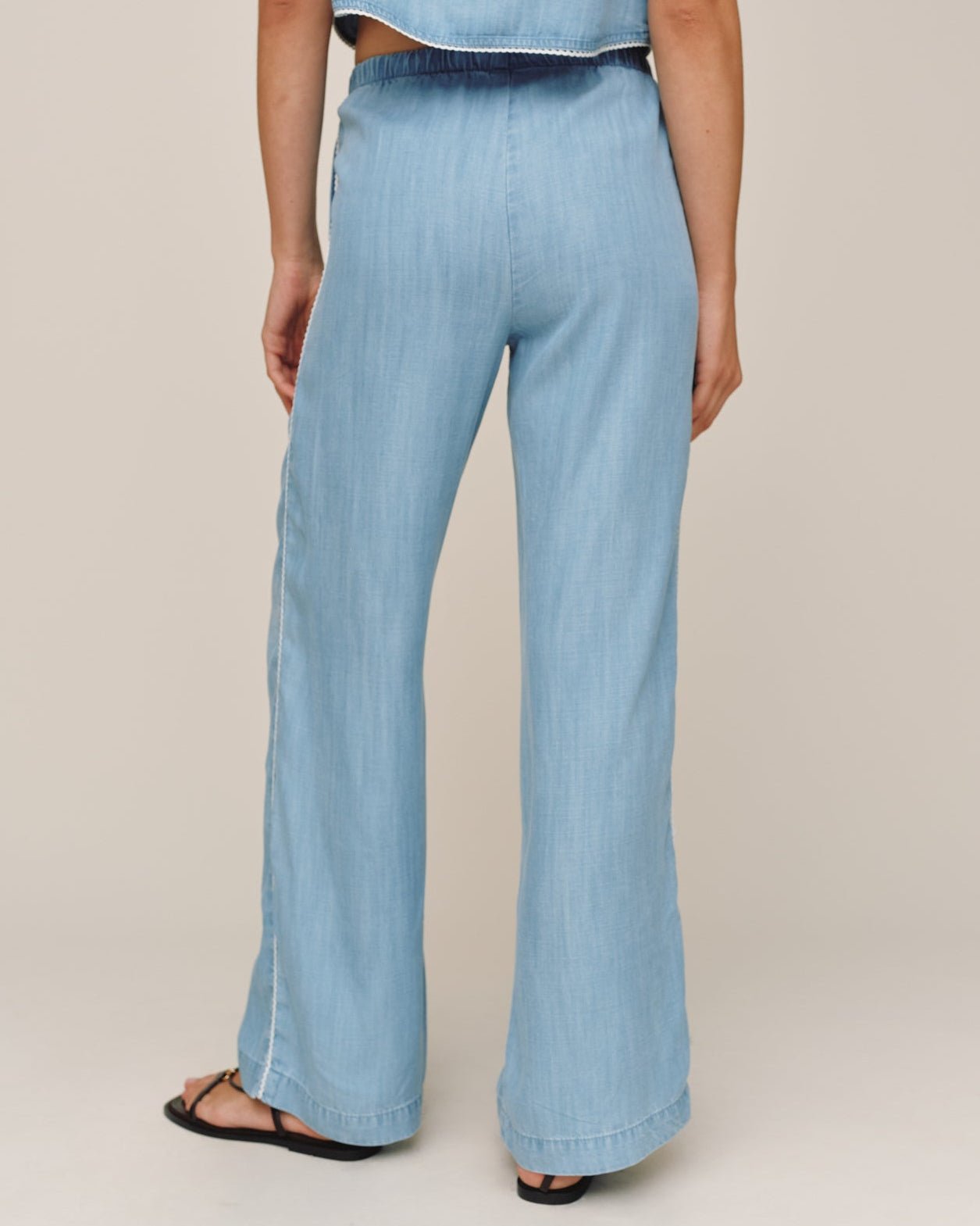 Bella Dahl Scallop Side Seam Pant - Ombre Mist Wash