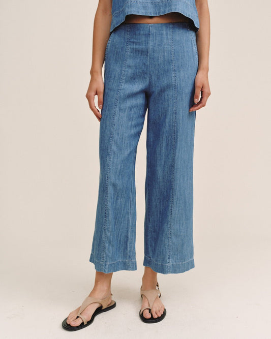 Bella Dahl Clean Waist Denim Pant - Island Blue Wash