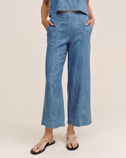 Bella Dahl Clean Waist Denim Pant - Island Blue Wash