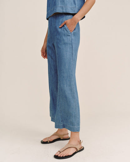 Bella Dahl Clean Waist Denim Pant - Island Blue Wash