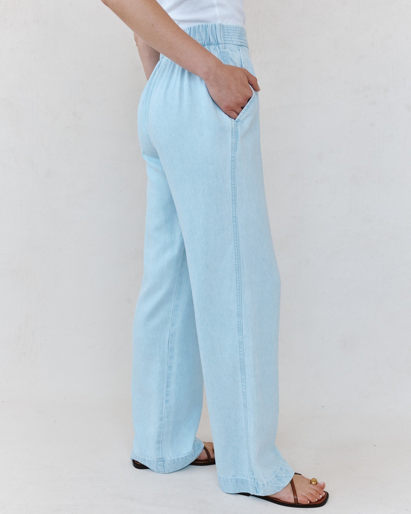 Bella Dahl Multi Stitch Catalina Pant - Coastal Fade Wash