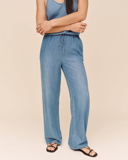 Bella Dahl Wide Leg Drawstring - Indigo Harbor Wash