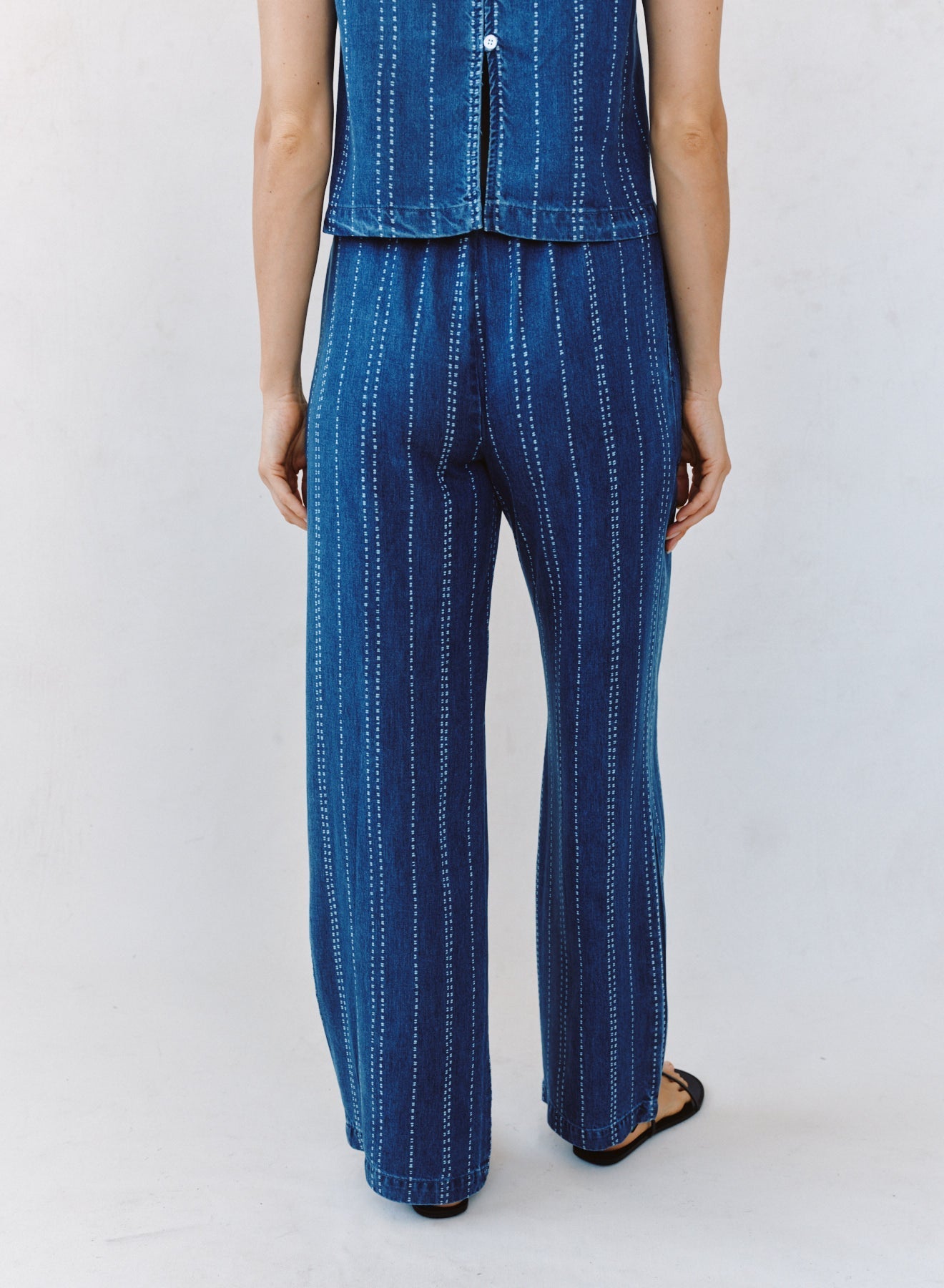 Bella Dahl Drawstring Pant - Indigo Stripe