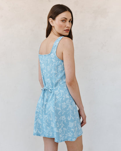 Bella Dahl Sleeveless Button Front Fitted Dress - Vintage Fleur Denim