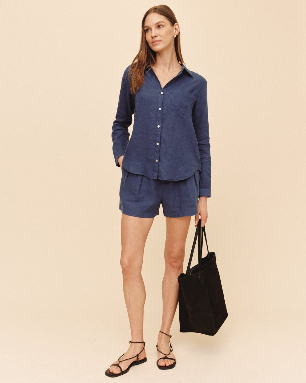 Bella Dahl Pocket Button Down - Midnight Surf