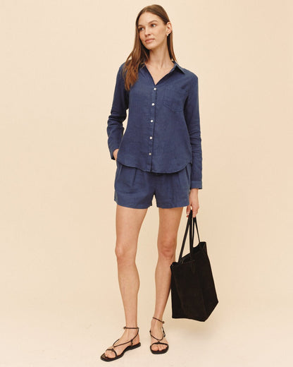 Bella Dahl Pocket Button Down - Midnight Surf