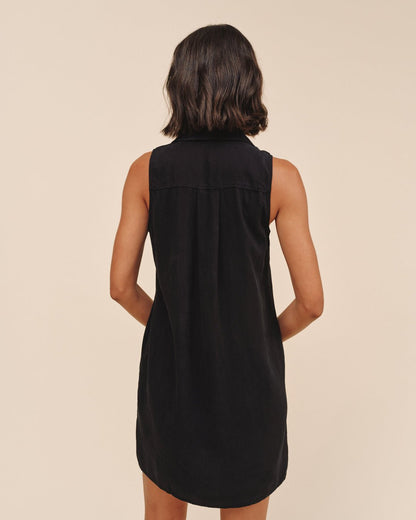 Bella Dahl Sleeveless A-Line Dress in Vintage Black - Bella Dahl