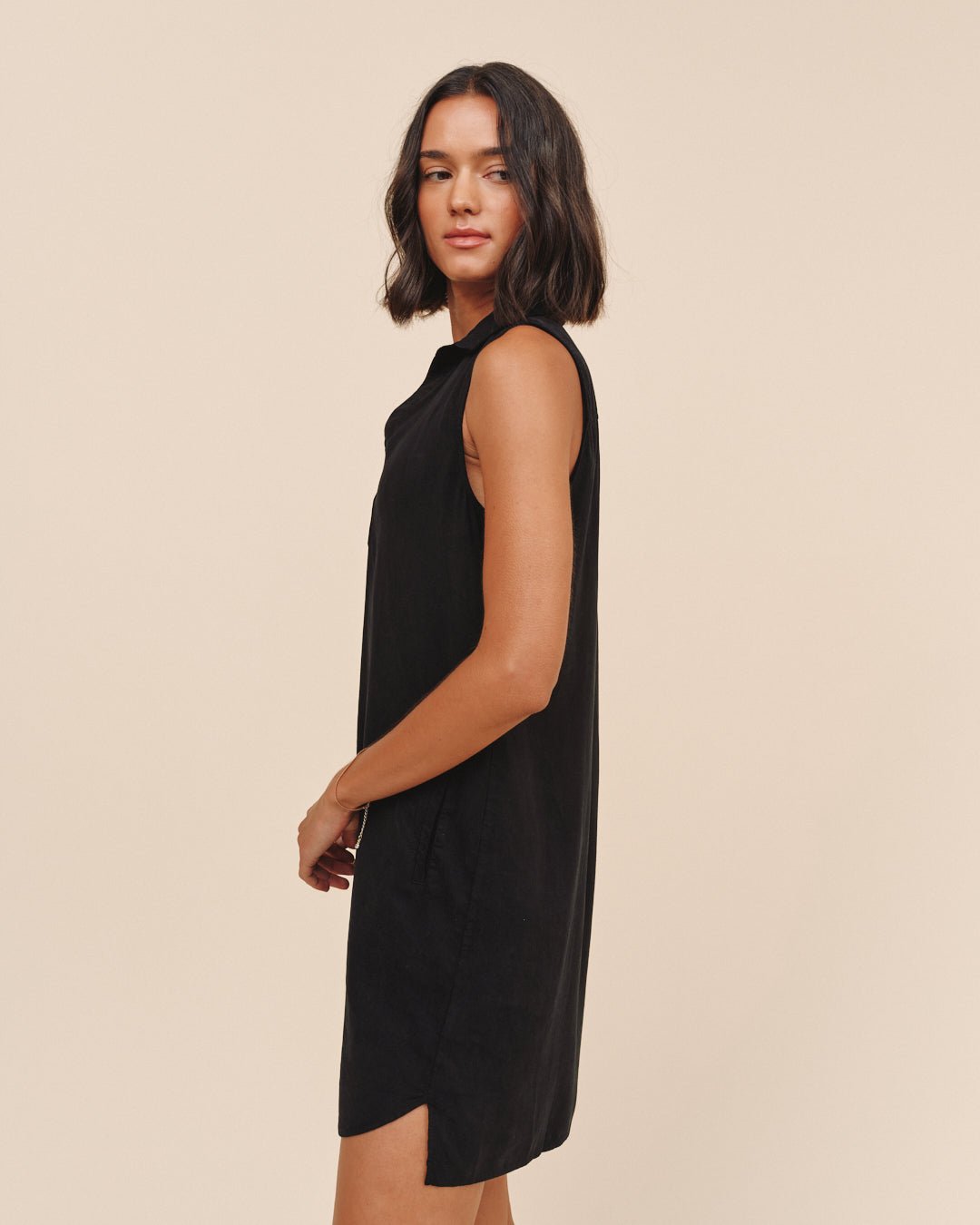 Bella Dahl Sleeveless A-Line Dress in Vintage Black - Bella Dahl