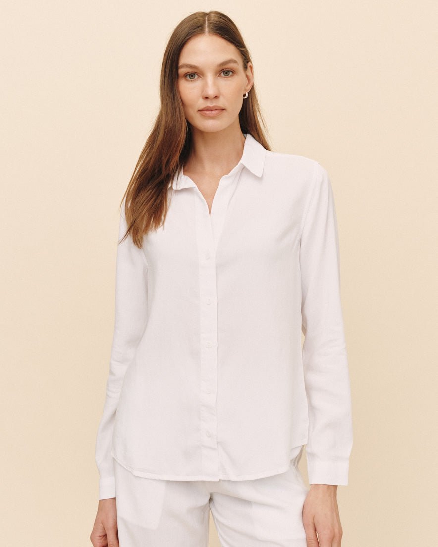 Bella Dahl Classic Button Down in White - Timeless Style - Bella Dahl
