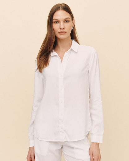 Bella Dahl Classic Button Down in White - Timeless Style - Bella Dahl