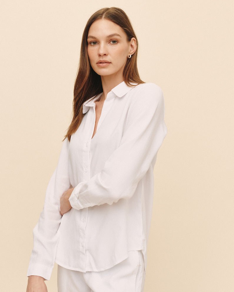 Bella Dahl Classic Button Down in White - Timeless Style - Bella Dahl