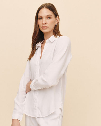 Bella Dahl Classic Button Down in White - Timeless Style - Bella Dahl