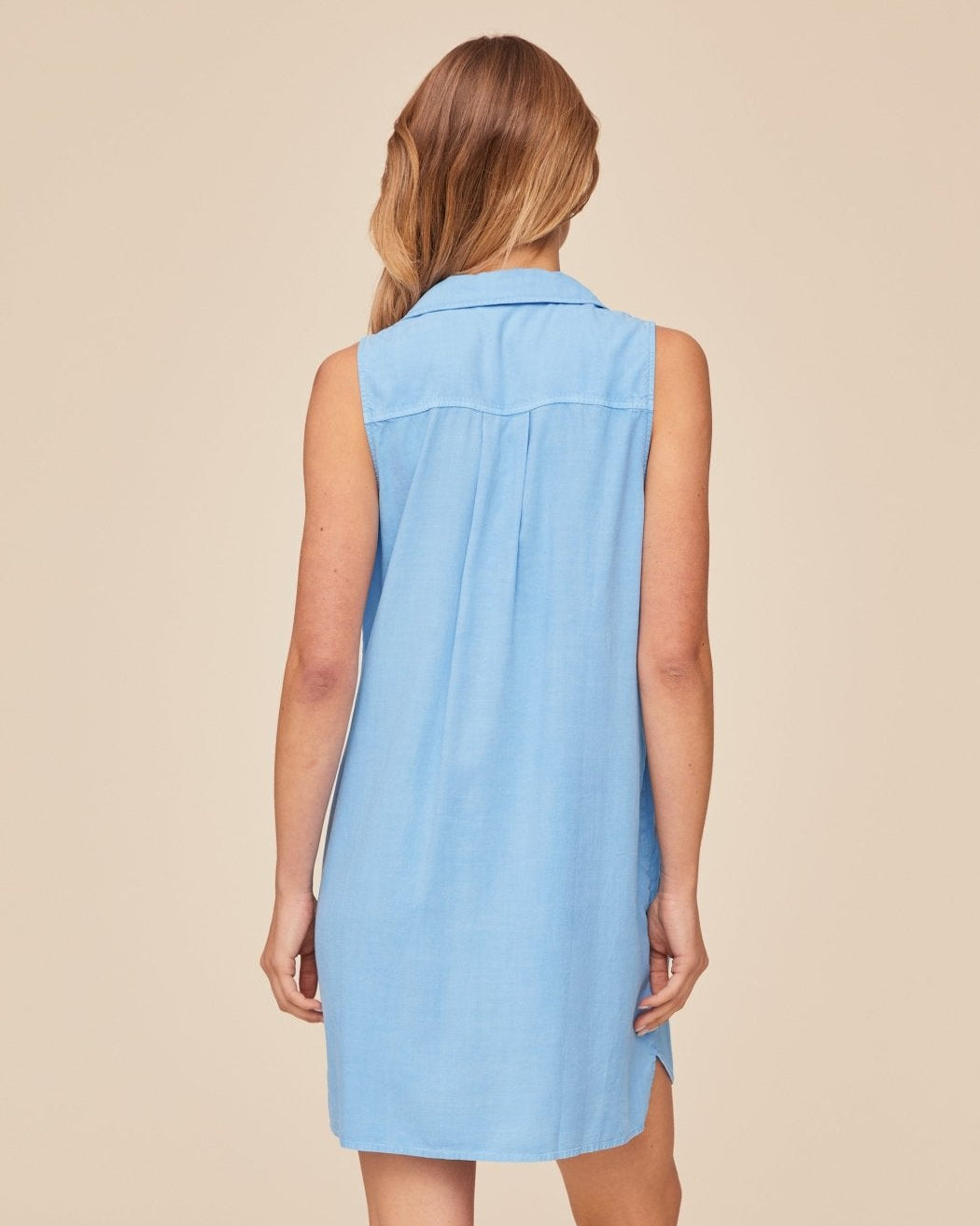 Bella Dahl Sleeveless A Line Dress - Tidal Blue