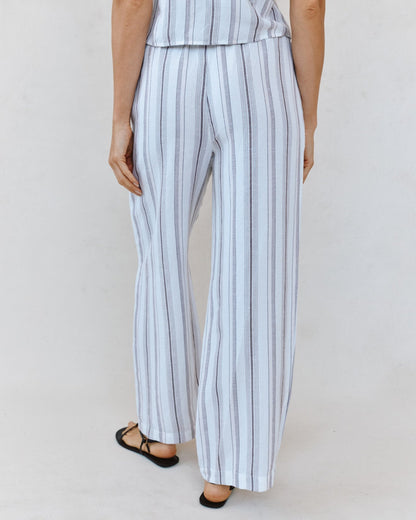 Bella Dahl Beach Pant With Tassel Drawstring - Rosewood Stripe