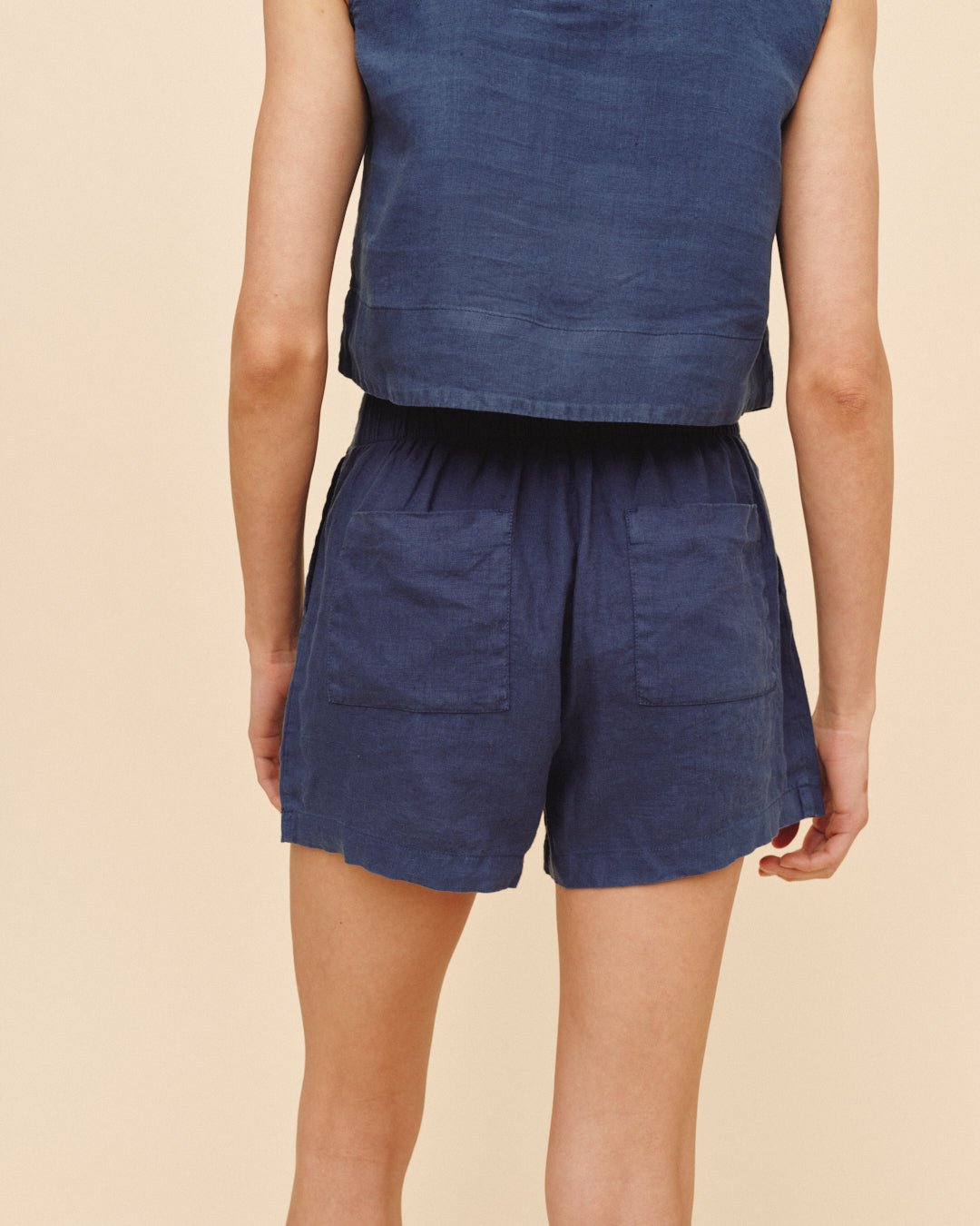 Bella Dahl Double Pleat Short - Midnight Surf