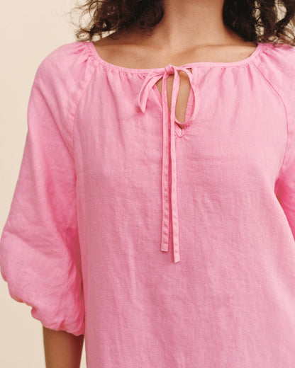 Bella Dahl Pullover Puff Sleeve Dress - Rose Bush