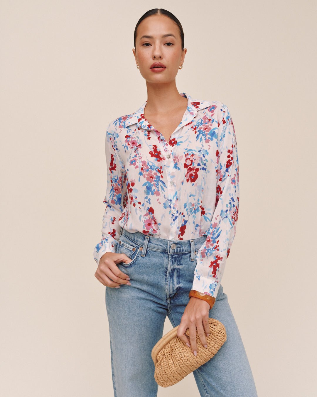 Bella Dahl Classic Button Down - Nautical Bloom Print